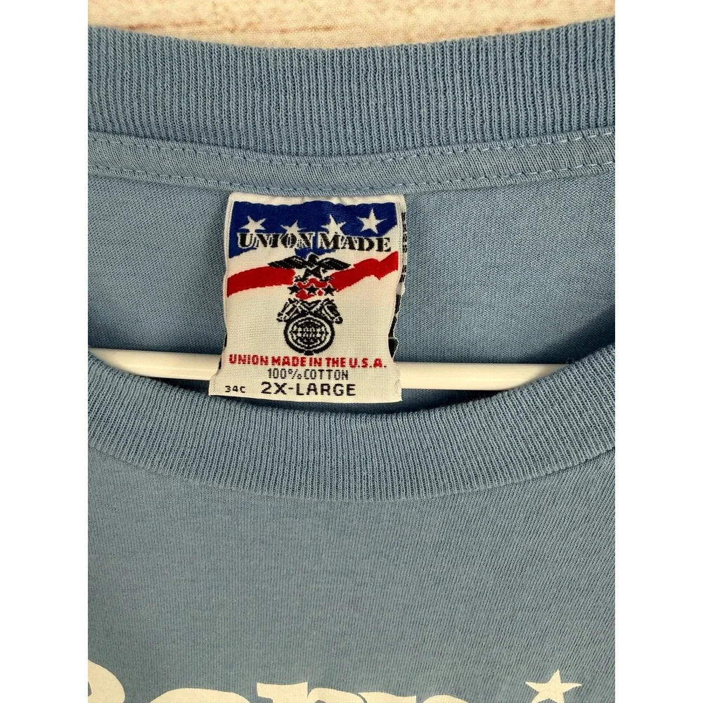 Union Made Bernie Sanders T-Shirt Mens 2XL Blue Political Revolution Graphic Tee